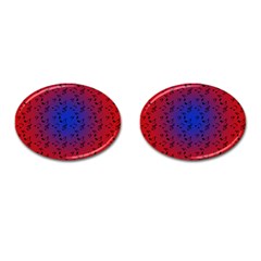 Red Music Blue Moon Cufflinks (oval) by snowwhitegirl