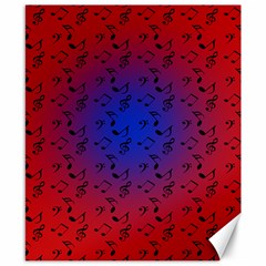 Red Music Blue Moon Canvas 8  X 10  by snowwhitegirl