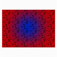 Red Music Blue Moon Large Glasses Cloth (2-side) by snowwhitegirl