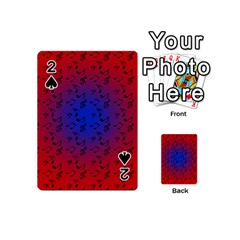 Red Music Blue Moon Playing Cards 54 (mini)  by snowwhitegirl