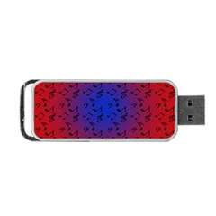 Red Music Blue Moon Portable Usb Flash (one Side) by snowwhitegirl