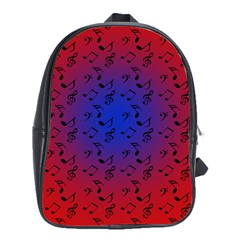 Red Music Blue Moon School Bag (xl) by snowwhitegirl