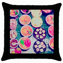 Ramen And Sushi Throw Pillow Case (black) by snowwhitegirl