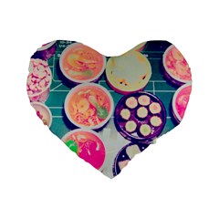 Ramen And Sushi Standard 16  Premium Heart Shape Cushions by snowwhitegirl