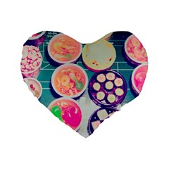 Ramen And Sushi Standard 16  Premium Flano Heart Shape Cushions by snowwhitegirl