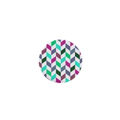 Zigzag Chevron Pattern Aqua Purple 1  Mini Magnets by snowwhitegirl