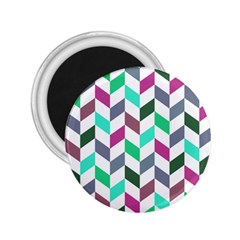 Zigzag Chevron Pattern Aqua Purple 2 25  Magnets by snowwhitegirl