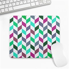 Zigzag Chevron Pattern Aqua Purple Large Mousepads by snowwhitegirl