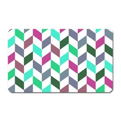 Zigzag Chevron Pattern Aqua Purple Magnet (rectangular) by snowwhitegirl