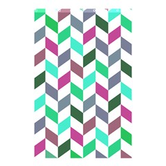 Zigzag Chevron Pattern Aqua Purple Shower Curtain 48  X 72  (small)  by snowwhitegirl