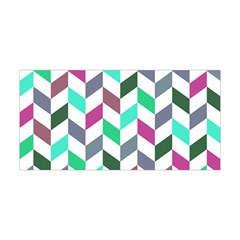 Zigzag Chevron Pattern Aqua Purple Yoga Headband by snowwhitegirl