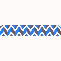 Zigzag Chevron Pattern Blue Grey Small Bar Mats by snowwhitegirl