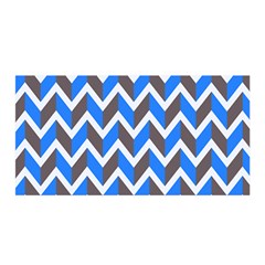 Zigzag Chevron Pattern Blue Grey Satin Wrap by snowwhitegirl