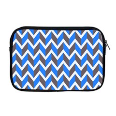 Zigzag Chevron Pattern Blue Grey Apple Macbook Pro 17  Zipper Case by snowwhitegirl