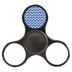 Zigzag Chevron Pattern Blue Grey Finger Spinner