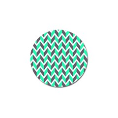 Zigzag Chevron Pattern Green Grey Golf Ball Marker (10 Pack) by snowwhitegirl