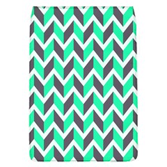 Zigzag Chevron Pattern Green Grey Removable Flap Cover (l) by snowwhitegirl