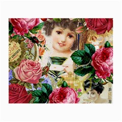 Little Girl Victorian Collage Small Glasses Cloth (2-side) by snowwhitegirl