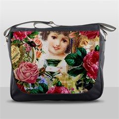 Little Girl Victorian Collage Messenger Bag by snowwhitegirl