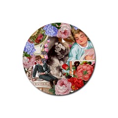 Victorian Collage Rubber Coaster (round) 