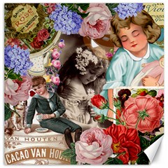 Victorian Collage Canvas 12  X 12   by snowwhitegirl