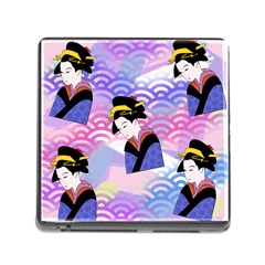 Japanese Abstract Blue Memory Card Reader (square 5 Slot) by snowwhitegirl