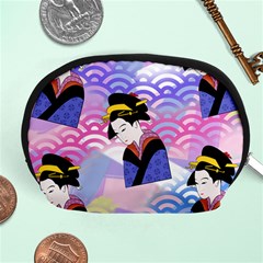 Japanese Abstract Blue Accessory Pouch (medium) by snowwhitegirl