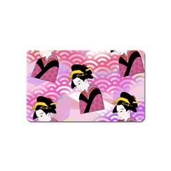 Japanese Abstract Pink Magnet (name Card) by snowwhitegirl