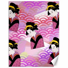 Japanese Abstract Pink Canvas 18  X 24   by snowwhitegirl