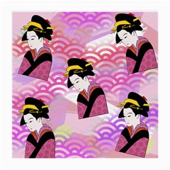 Japanese Abstract Pink Medium Glasses Cloth (2-side) by snowwhitegirl