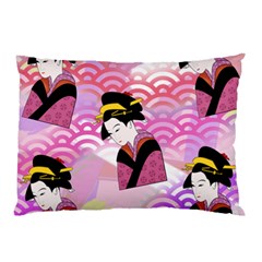 Japanese Abstract Pink Pillow Case