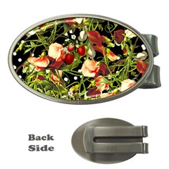 Fruit Blossom Black Money Clips (oval)  by snowwhitegirl