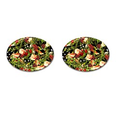 Fruit Blossom Black Cufflinks (oval)