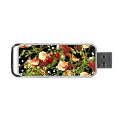 Fruit Blossom Black Portable Usb Flash (two Sides) by snowwhitegirl