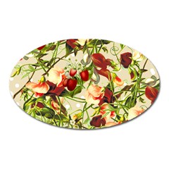 Fruit Blossom Beige Oval Magnet by snowwhitegirl