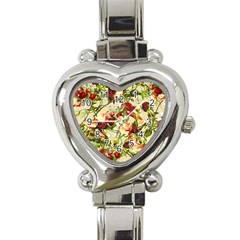 Fruit Blossom Beige Heart Italian Charm Watch by snowwhitegirl