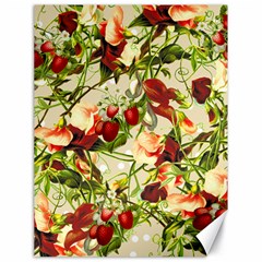 Fruit Blossom Beige Canvas 18  X 24   by snowwhitegirl