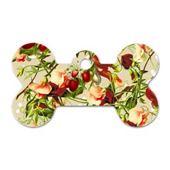 Fruit Blossom Beige Dog Tag Bone (two Sides) by snowwhitegirl