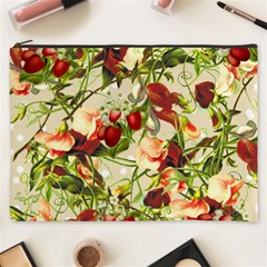 Fruit Blossom Beige Cosmetic Bag (xxxl) by snowwhitegirl