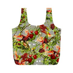 Fruit Blossom Gray Full Print Recycle Bag (m) by snowwhitegirl