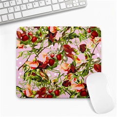 Fruit Blossom Pink Large Mousepads by snowwhitegirl