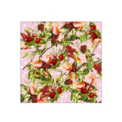 Fruit Blossom Pink Satin Bandana Scarf