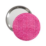 Knitted Wool Bright Pink 2.25  Handbag Mirrors Front