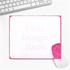 Knitted Wool Bright Pink Large Mousepads