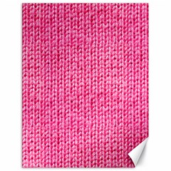 Knitted Wool Bright Pink Canvas 18  x 24  