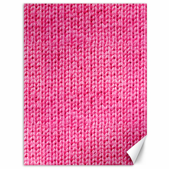 Knitted Wool Bright Pink Canvas 36  x 48  