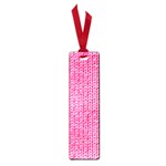 Knitted Wool Bright Pink Small Book Marks Front