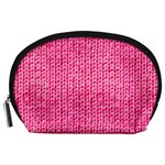 Knitted Wool Bright Pink Accessory Pouch (Large) Front