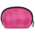 Knitted Wool Bright Pink Accessory Pouch (Large) Back