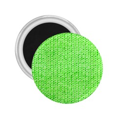 Knitted Wool Neon Green 2 25  Magnets by snowwhitegirl